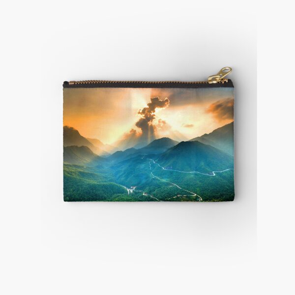 Item preview, FLORA #38 - Stunning Sunbeams over Green Forested Valley designed and sold by DEL-Productions.