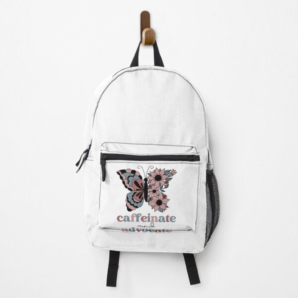 Item preview, Caffeinate and Advocate Graphic For Teacher Or Nurse Gift With Retro Boho Butterfly designed and sold by mysticblvd.