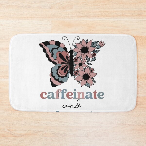 Item preview, Caffeinate and Advocate Graphic For Teacher Or Nurse Gift With Retro Boho Butterfly designed and sold by mysticblvd.