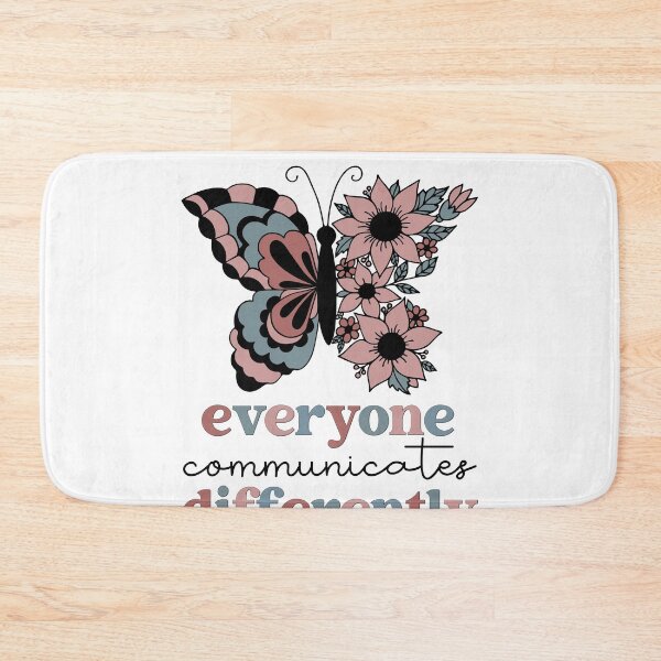Item preview, Everyone Communicates Differently Graphic For Teacher Or Nurse Gift With Retro Boho Butterfly designed and sold by mysticblvd.