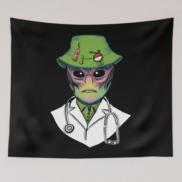 Item preview, Doctor Alien Resident Funny Comic Gift Fan    designed and sold by MyhreSigve.