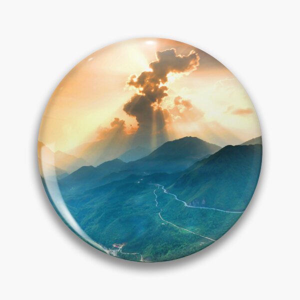 Item preview, FLORA #38 - Stunning Sunbeams over Green Forested Valley designed and sold by DEL-Productions.