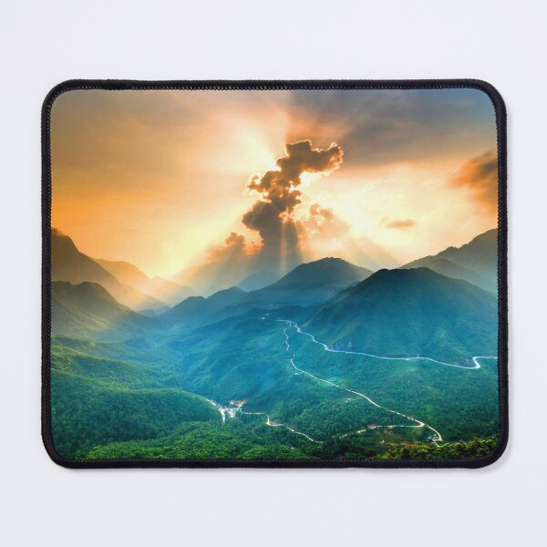 Item preview, FLORA #38 - Stunning Sunbeams over Green Forested Valley designed and sold by DEL-Productions.