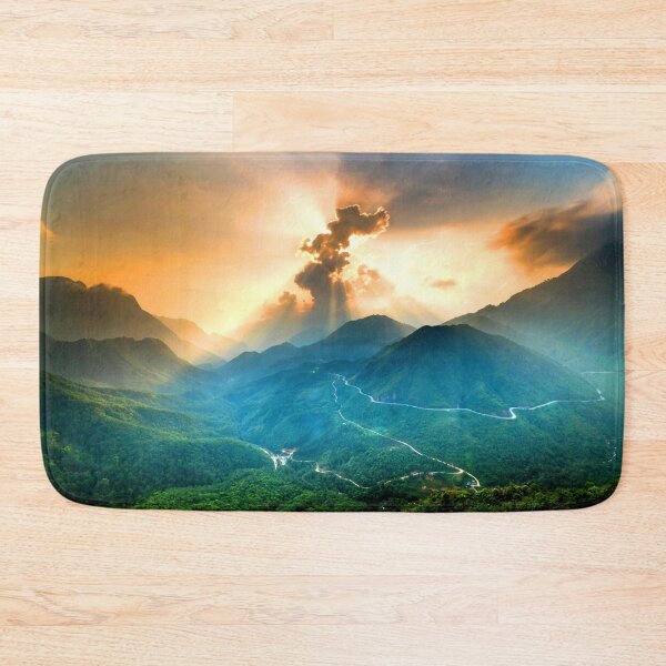 Item preview, FLORA #38 - Stunning Sunbeams over Green Forested Valley designed and sold by DEL-Productions.