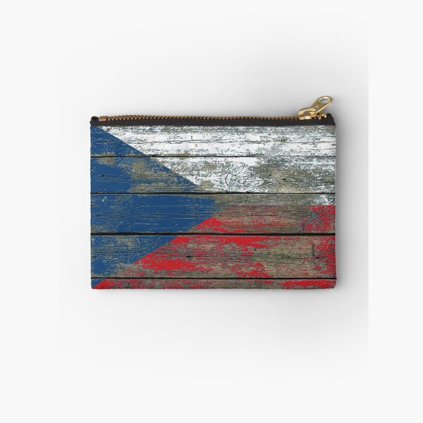 Item preview, Flag of Czech Republic on Rough Wood Boards Effect designed and sold by JeffBartels.