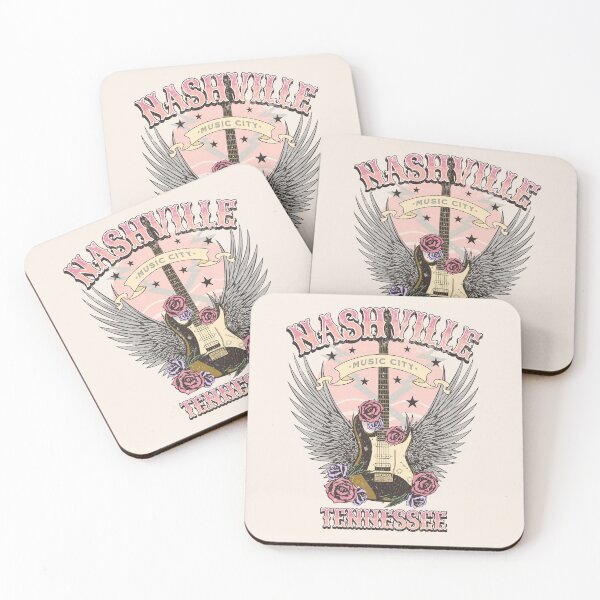 Item preview, Vintage Nashville Tennessee Guitar and Roses Country Music City designed and sold by PUFFYP.