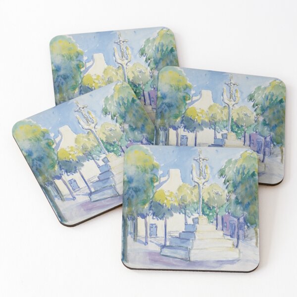 Item preview, Village Square with Cross No. 1 by Emily Carr designed and sold by TheRedVineyard.