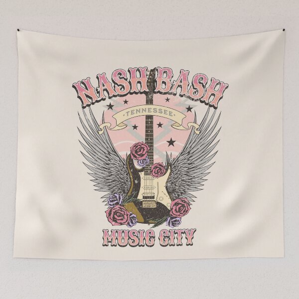 Item preview, Vintage Nash Bash Nashville Tennesee Guitar and Roses  designed and sold by PUFFYP.