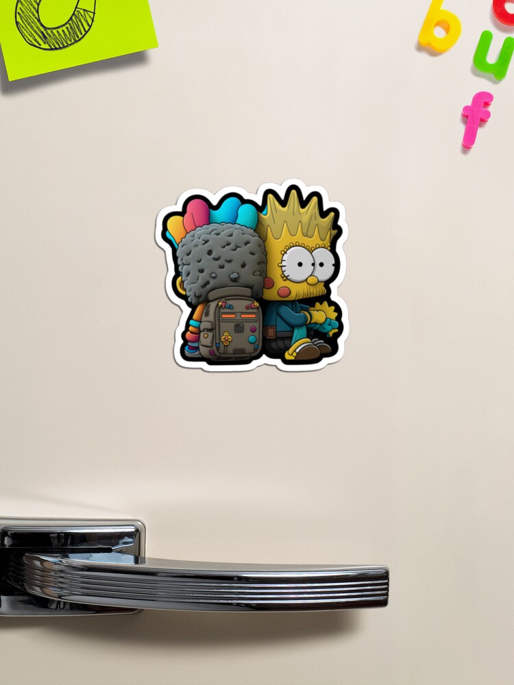 SpongeBart Kaws Backpack - Takashi Murakami Style Sticker for Sale by kfir  marco