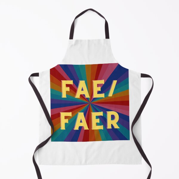 Item preview, fae/faer rainbow pronouns designed and sold by snail-galaxy.