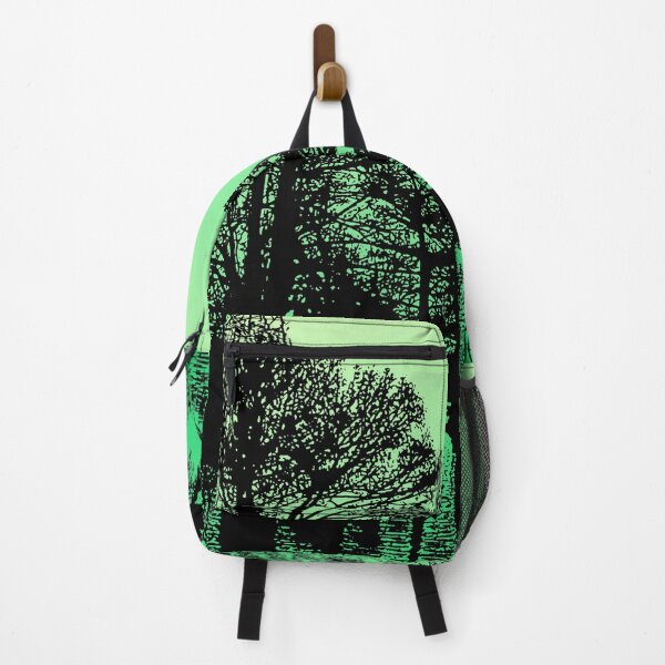 Item preview, landscape with gradient background in shades of green designed and sold by Malogue.