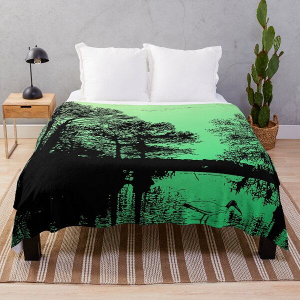 Item preview, landscape with gradient background in shades of green designed and sold by Malogue.