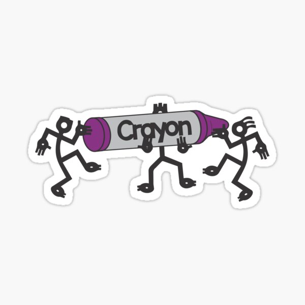3 Freaks With a Purple Crayon Sticker