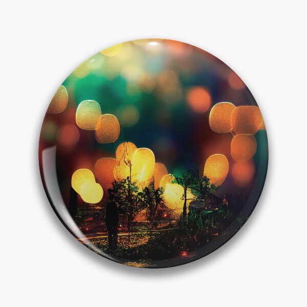 Item preview, a blurry photo of a tree and some lights designed and sold by DesignAtYO.
