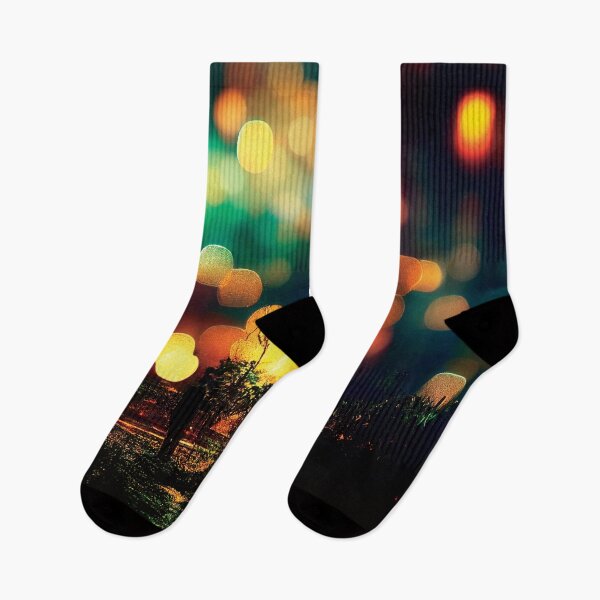 Item preview, a blurry photo of a tree and some lights designed and sold by DesignAtYO.