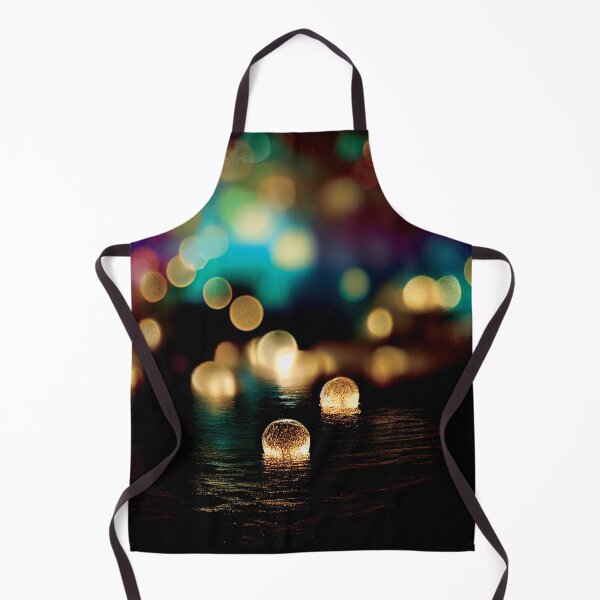Item preview, a blurry photo of some lights reflecting off of the water designed and sold by DesignAtYO.