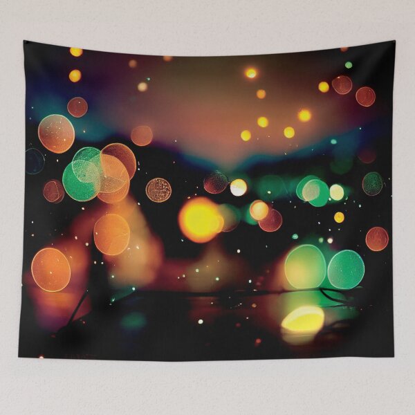Item preview, a blurry photo of a bunch of lights designed and sold by DesignAtYO.