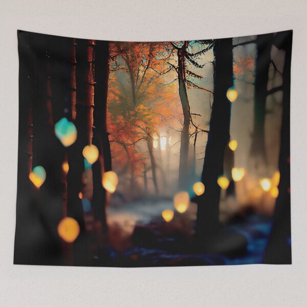 Item preview, a forest filled with lots of lights and lots of trees designed and sold by DesignAtYO.