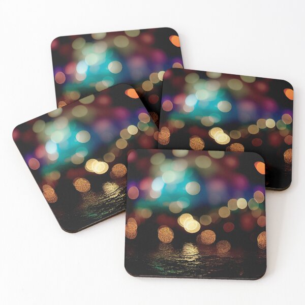 Item preview, a blurry photo of a city street at night designed and sold by DesignAtYO.