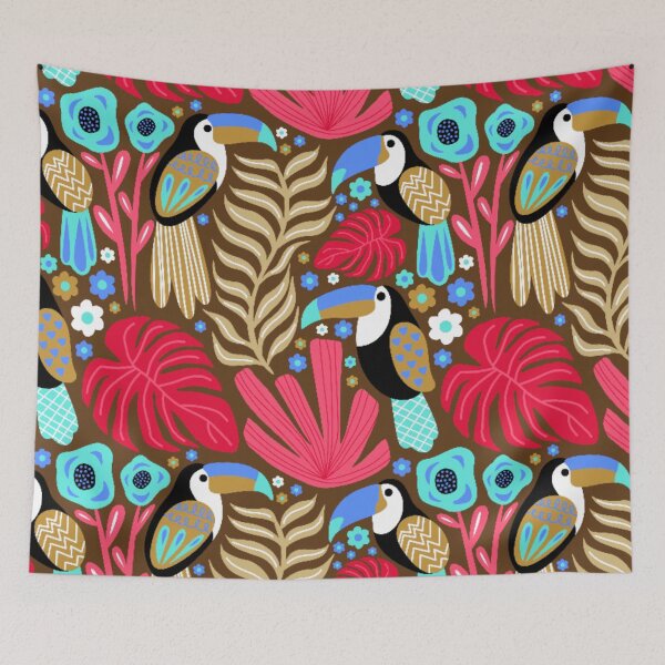 Item preview, Toucan Tropical Seamless Pattern designed and sold by TheCatmeow2000.