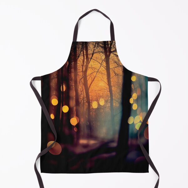 Item preview, a blurry photo of a forest with lights designed and sold by DesignAtYO.