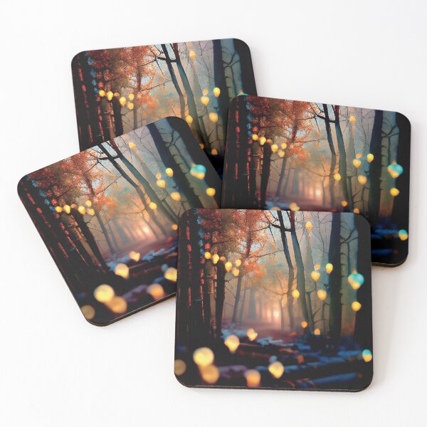 Item preview, a forest filled with lots of trees covered in lights designed and sold by DesignAtYO.