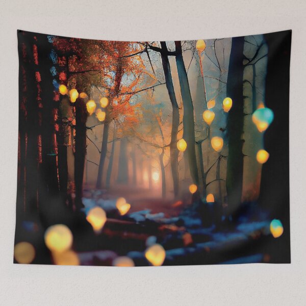 Item preview, a forest filled with lots of trees covered in lights designed and sold by DesignAtYO.