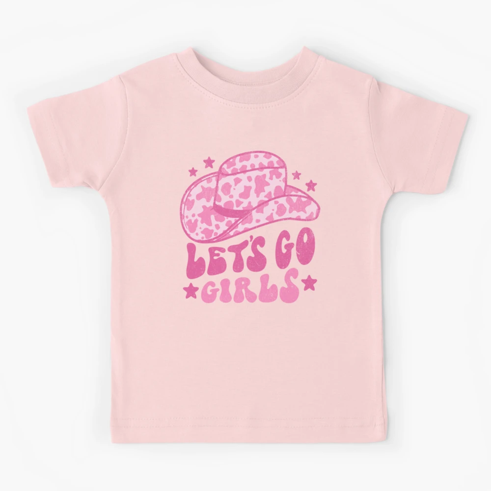 Lets Go Girls Retro Space Cowgirl Hat Pink | Kids T-Shirt