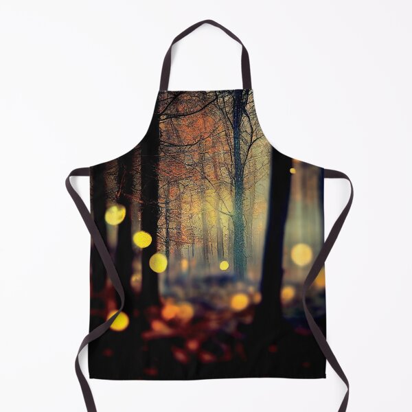 Item preview, a forest filled with lots of trees covered in yellow lights designed and sold by DesignAtYO.