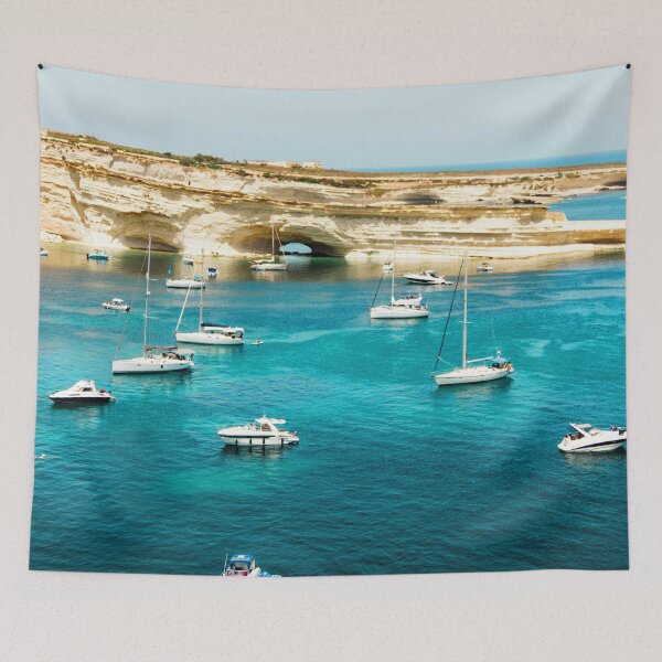 Item preview, MARITIME #39 - Sailboats Near Limestone Sea Arches designed and sold by DEL-Productions.