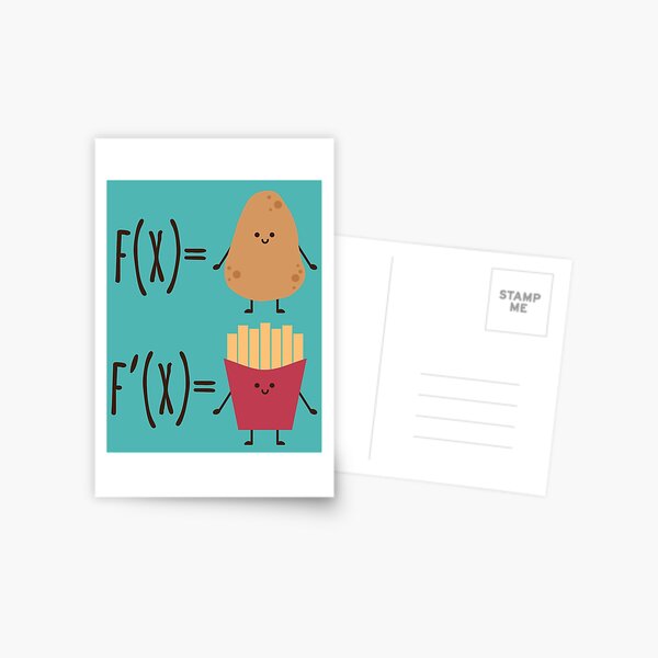 The derivative of a potato Postcard