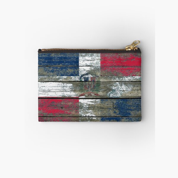 Item preview, Flag of Dominican Republic on Rough Wood Boards Effect designed and sold by JeffBartels.