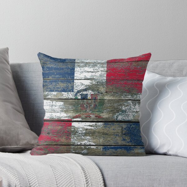 Item preview, Flag of Dominican Republic on Rough Wood Boards Effect designed and sold by JeffBartels.