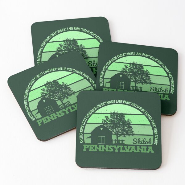 Item preview, Shiloh Pennsylvania Sunset Retro Vintage Local Pride Logo designed and sold by CRHPOD20.