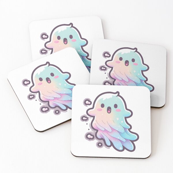 Item preview, blushing ghost, cute, vector, pastel designed and sold by kfir marco.