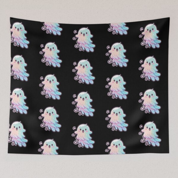 Item preview, blushing ghost, cute, vector, pastel designed and sold by kfir marco.