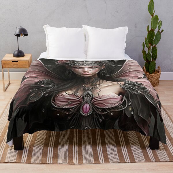 Item preview, Gothic Style Fairy (Fae) with Delicate Pink Wings designed and sold by Dragonstrom.