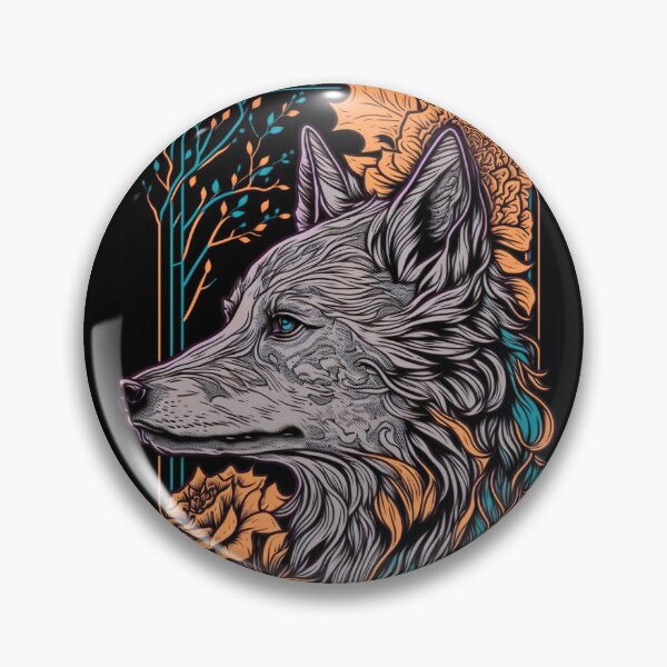 Item preview, Blacklight Colorful Timber Wolf  designed and sold by Vaporboy1994.