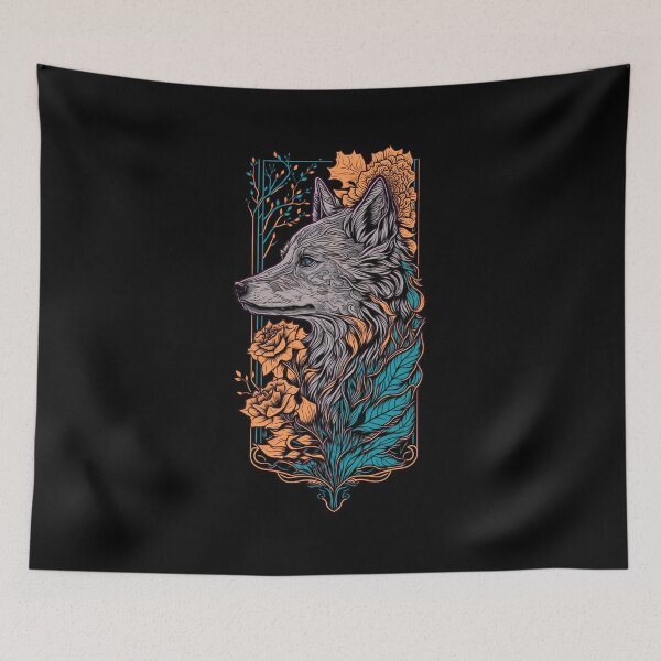 Item preview, Blacklight Colorful Timber Wolf  designed and sold by Vaporboy1994.