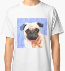 Blue Pinky Pug Classic T-Shirt