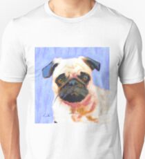 Blue Pinky Pug Unisex T-Shirt