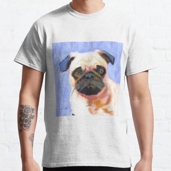 Blue Pinky Pug Classic T-Shirt