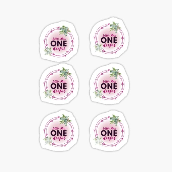 Little Miss Onederful mini set Sticker