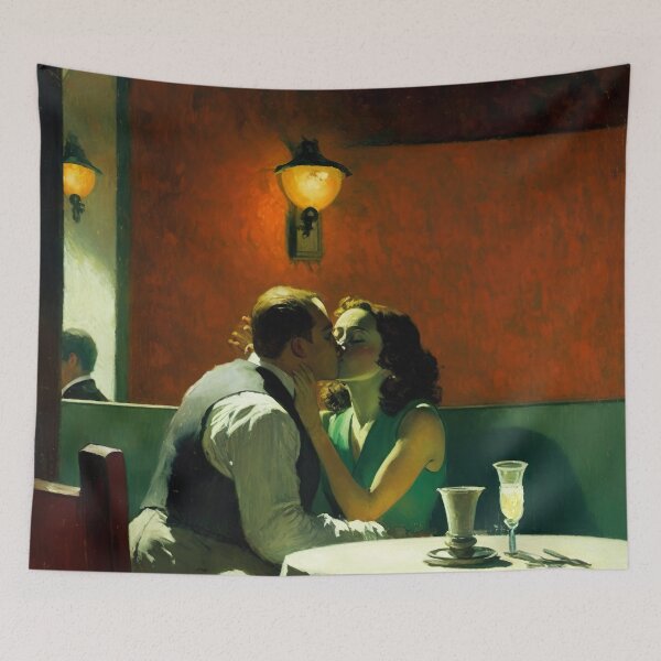 Item preview, Passionate dinner, vintage art designed and sold by Lonesomefolk.