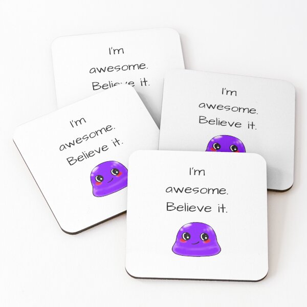 Item preview, I'm awesome. Believe it smug Tiny Purple Blob emoji designed and sold by TinyPurpleHouse.