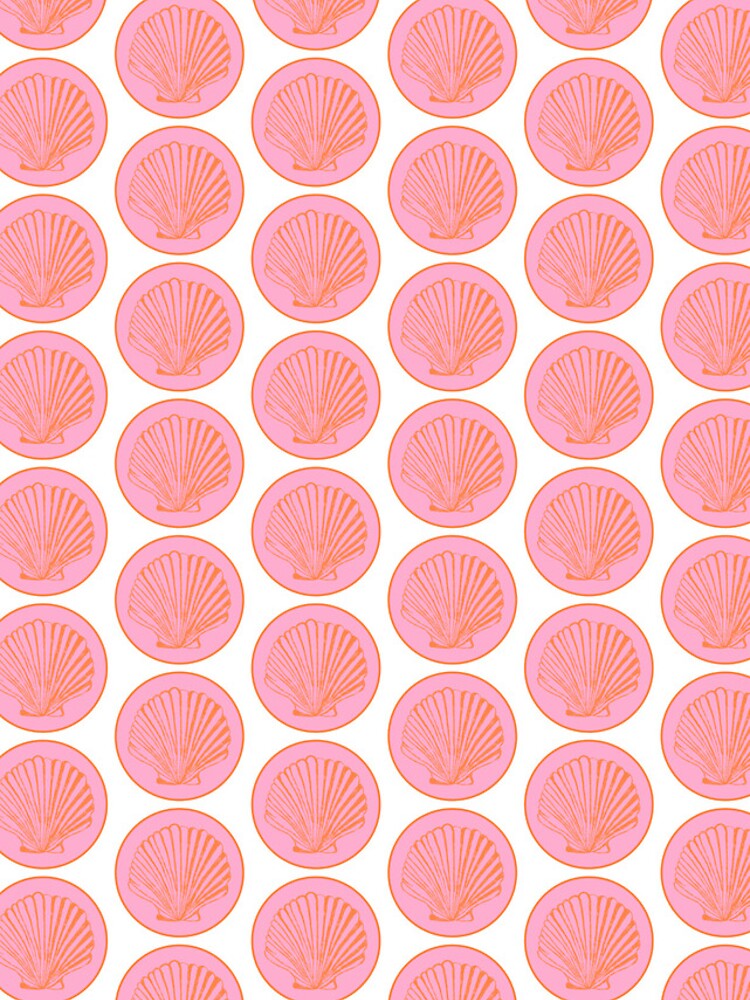 Aperçu 4 sur 4. Coque iPhone avec l'œuvre Coquillage rose et orange créée et vendue par graceflatt.