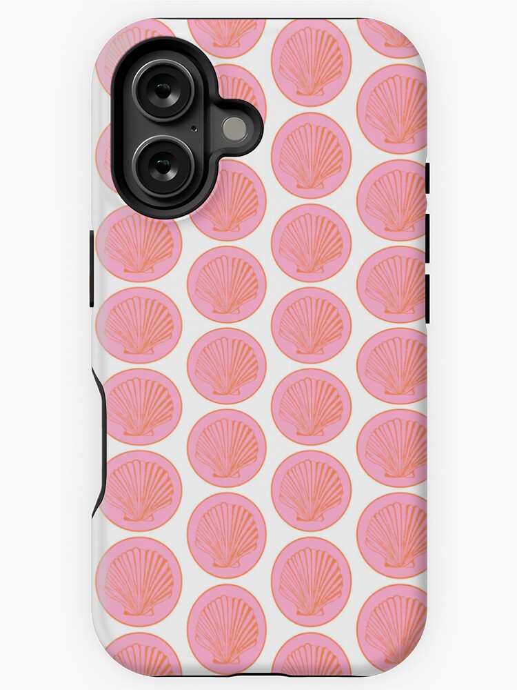 Aperçu 1 sur 4. Coque iPhone avec l'œuvre Coquillage rose et orange créée et vendue par graceflatt.