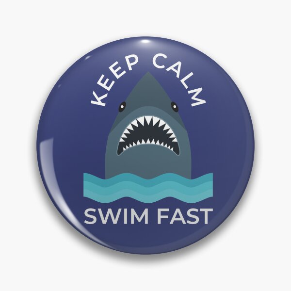Item preview, Keep Calm and Swim Fast - Funny Shark designed and sold by Jalib.