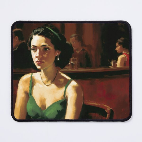 Item preview, Elegant girl at night club, vintage art designed and sold by Lonesomefolk.