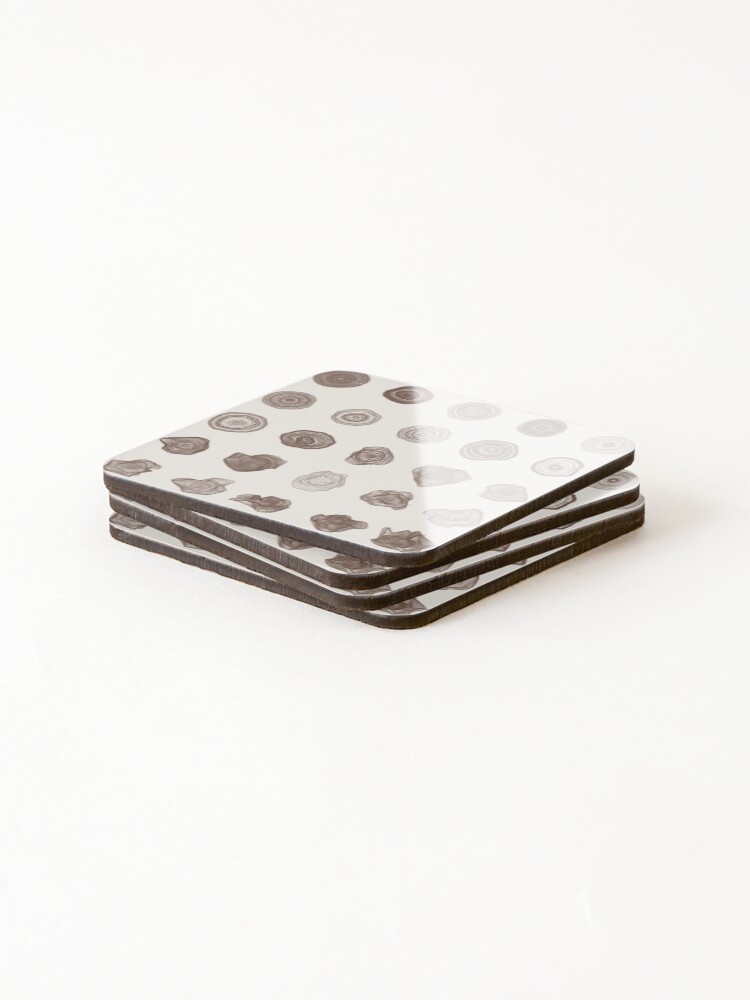 Thumbnail 4 of 5, Coasters (Set of 4), Tree Rings designed and sold by generativebunny.